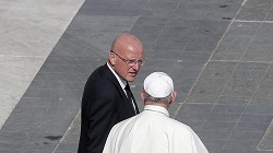 Pope visits family of former Gendarmerie Commander