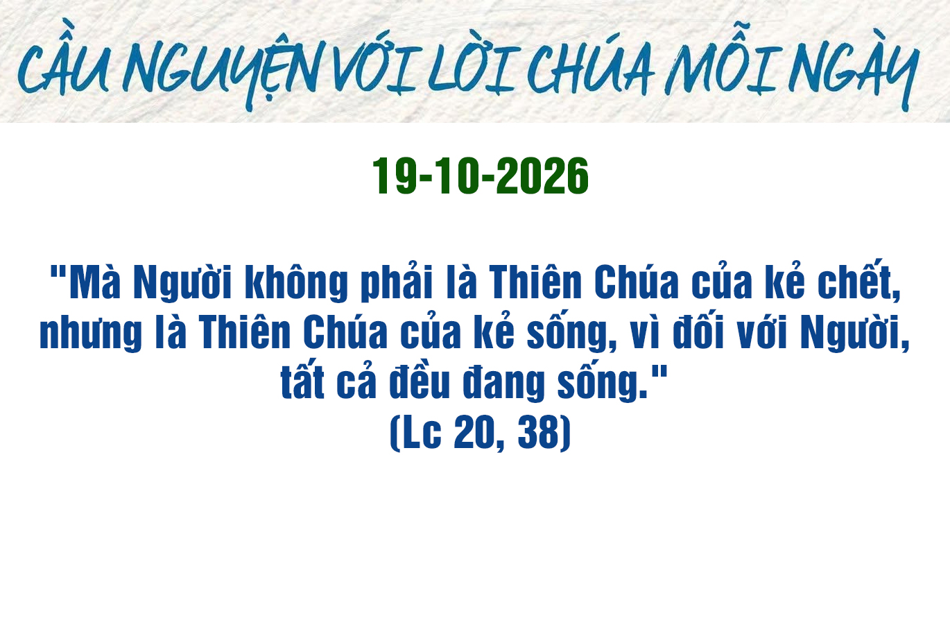 Cầu nguyện với Lời Chúa mỗi ngày - 19/10/2026